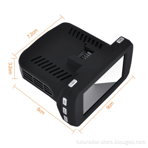 Ambarella A7 1296P Car DVR GPS Radar Detector 3 in 1 dash cam combo